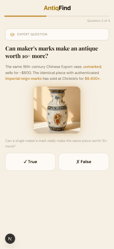 Web funnel screen