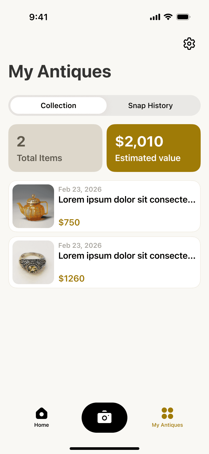 Core screen — market value