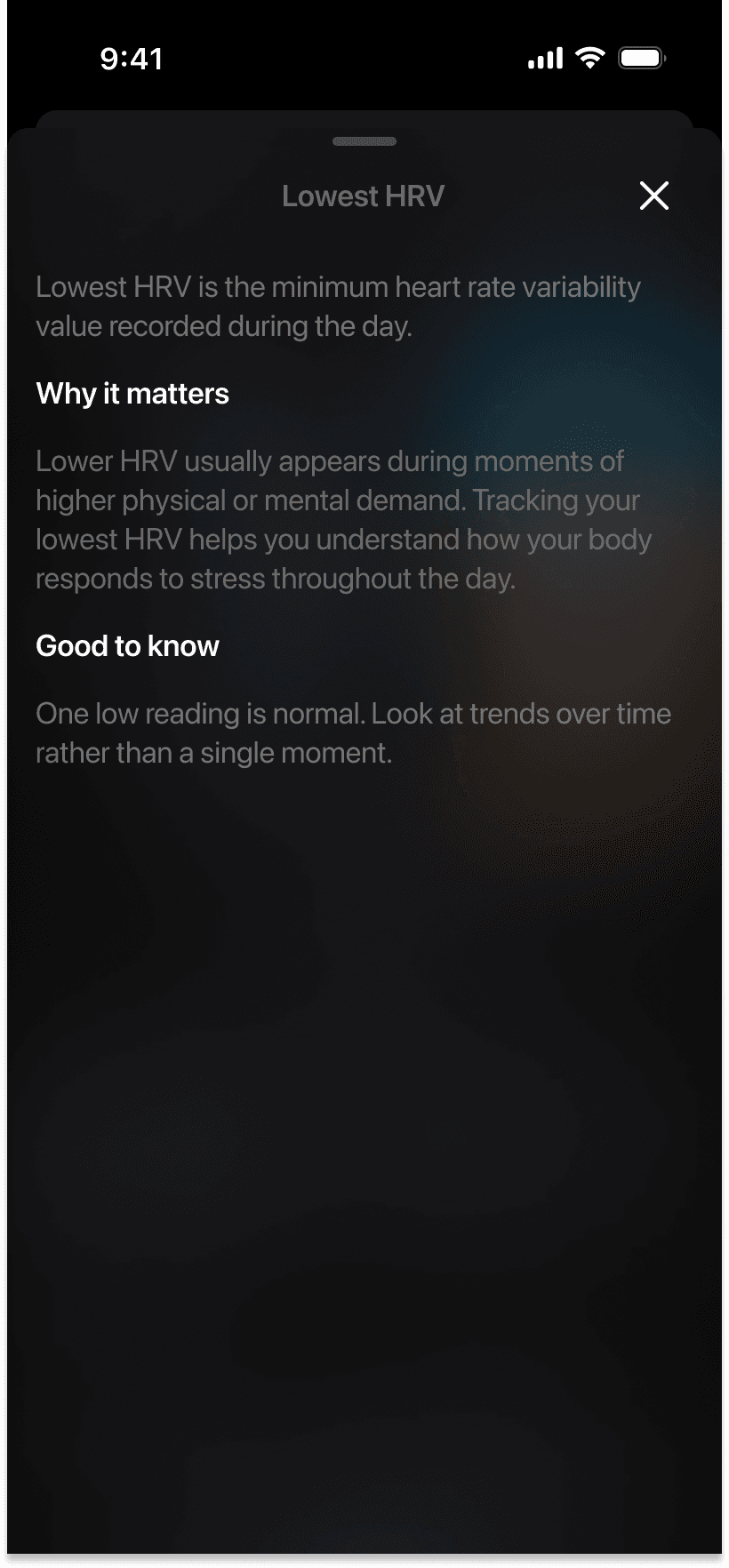 Pulse — lowest HRV