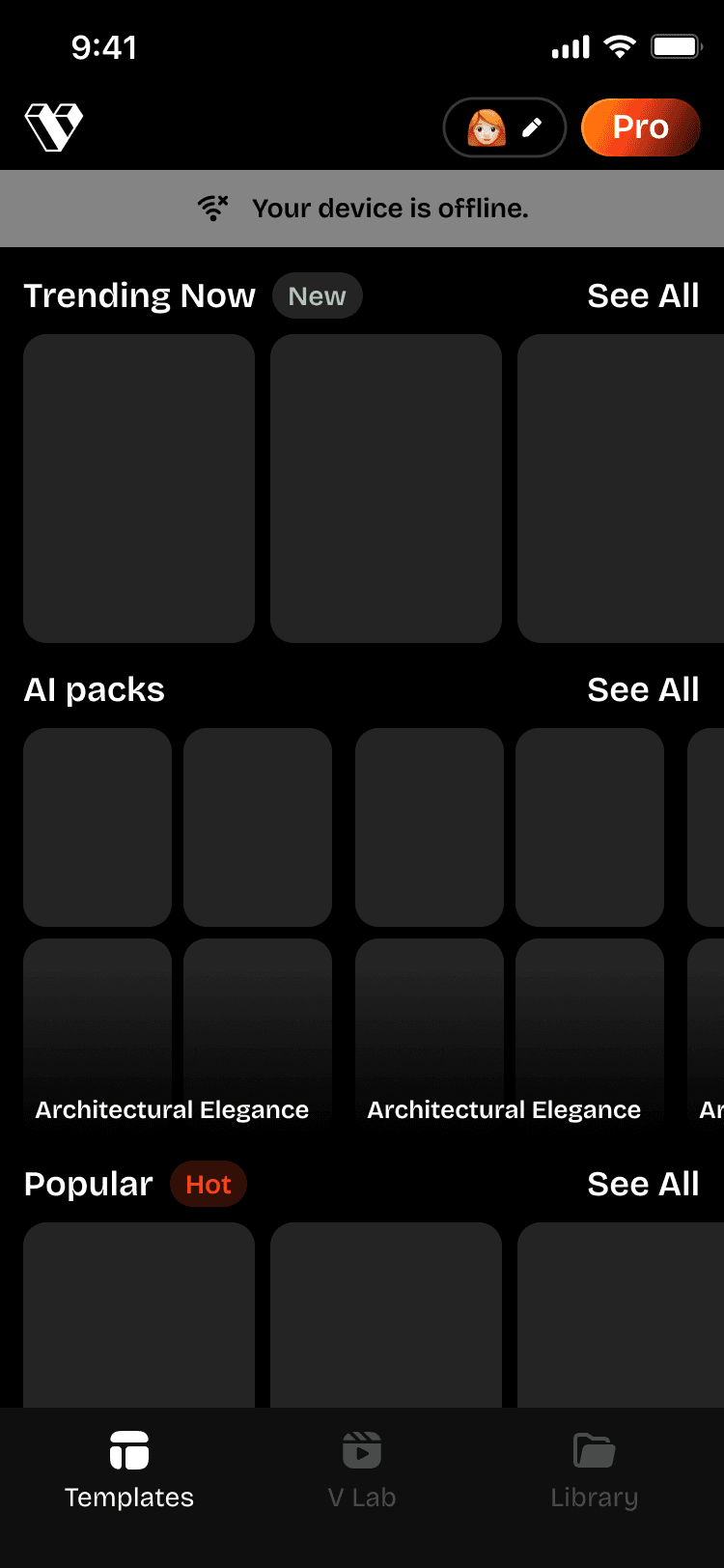 App screen