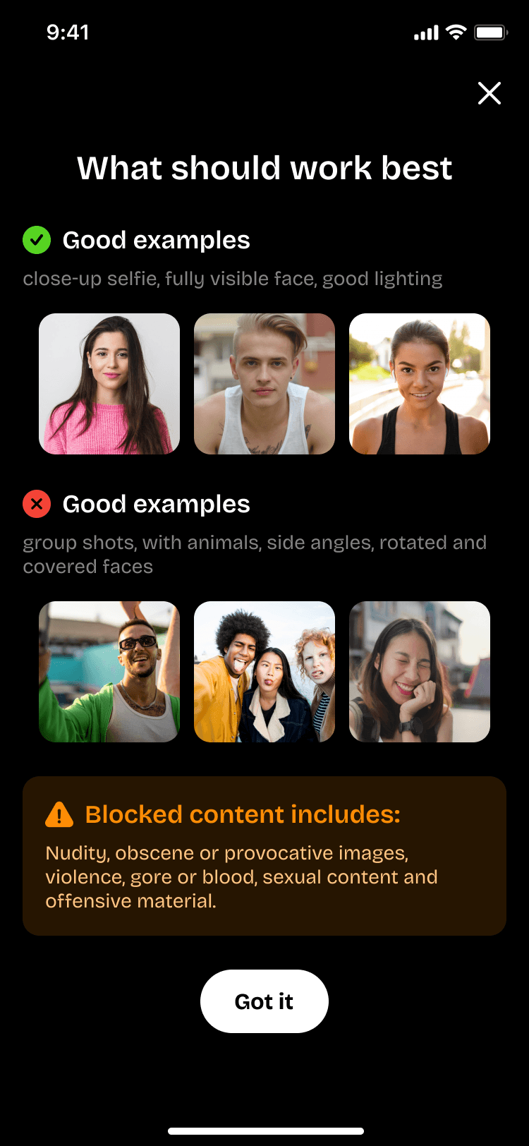 App screen