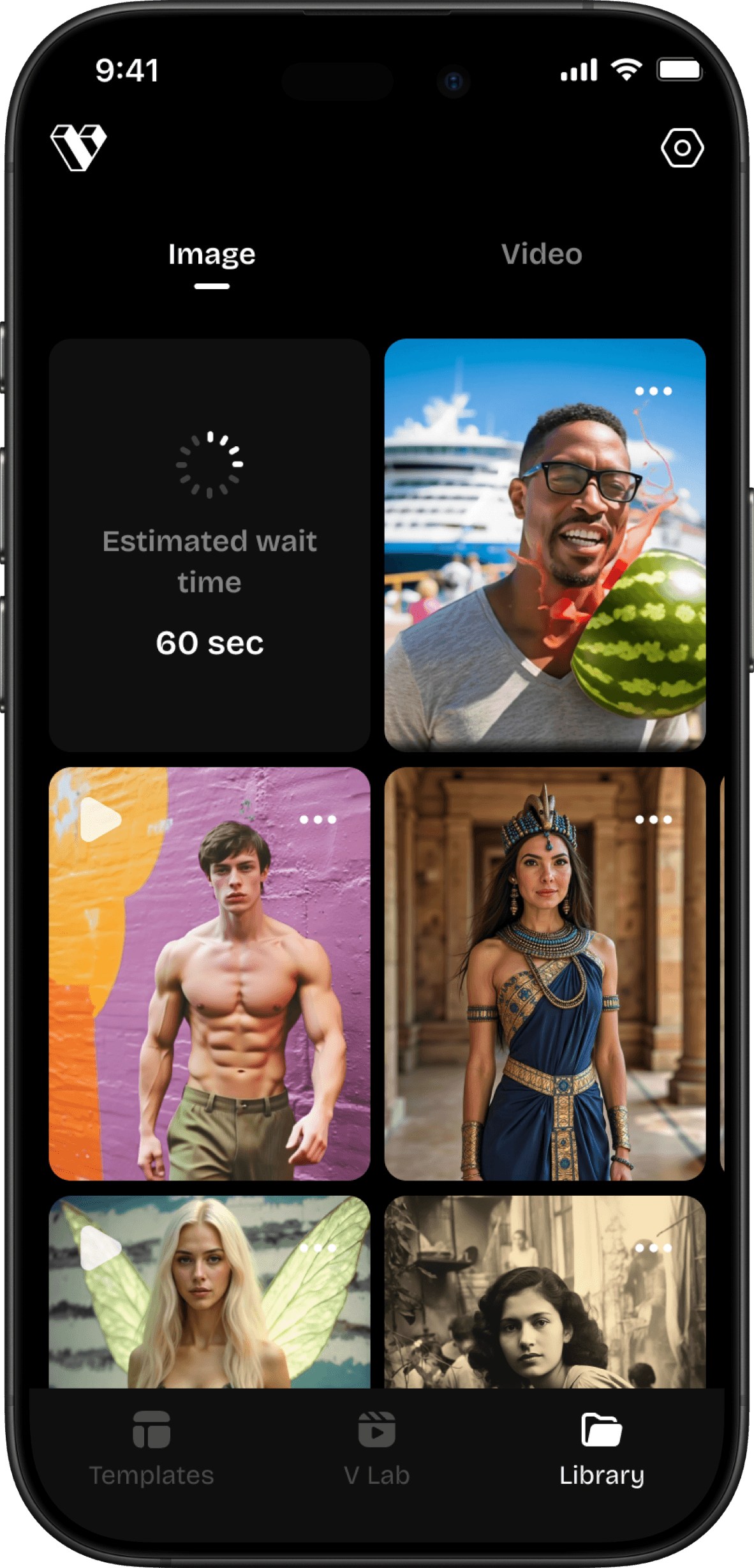 Creation flow screen