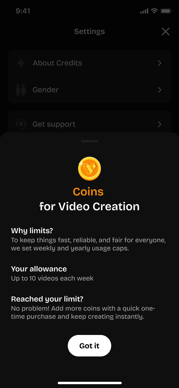 Coin economy screen