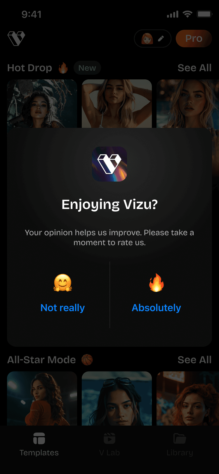 App screen